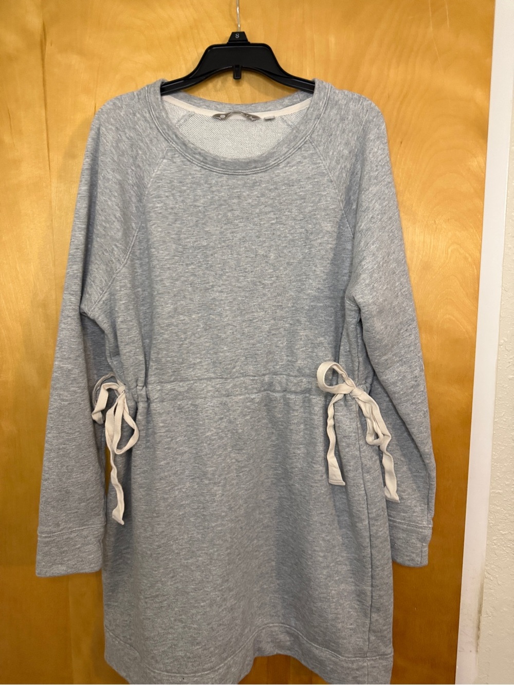 Athleta Heather Gray Sweatshirt Dress with Side Ties